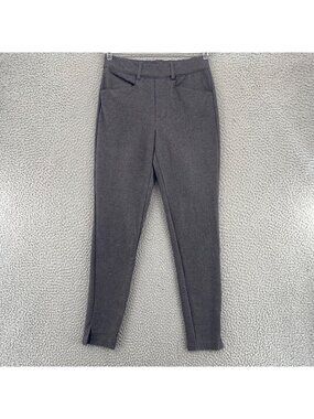 Grace & Lace Pants Womens 2 4 Gray Ponte Knit Skinny Stretch Jeggings Pockets
